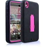 HTC Desire 816 Case, Desire 816 Case, Starshop HTC Desire 816 (Virgin Mobile 2014) Premium Durable Rugged Shell Hybrid Protective Phone Case Cover with Built in Kickstand Pink