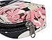TOPERIN Floral Pen Pencil Case Coin Purse Pouch Cosmetic Makeup Bag (Black)