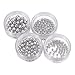 Valyria Mixed 80pcs/200pcs Stainless Steel Round Spacer Beads for Jewelry Making,3mm 4mm 5mm 6mm Dia,Free Plastic Container Boxes (200Pcs)