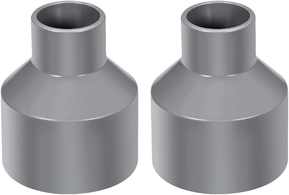 sourcing map PVC DWV Reducing Coupling Schedule 40 Gray 32mm x 63mm Socket 2pcs, Gray,yellow, 63mm x 32mm