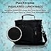 Pwrxtreme Insulated Lunch Bag with Best 2 Way Zipper Closures Double-sewn Nylon Large Mesh Side Pockets and 48-Inch Detachable Shoulder Strap
