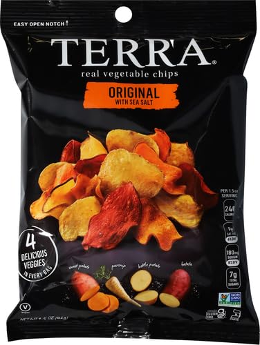 TERRA VEGETABLE CHIPS, ORIGINAL WITH SEA SALT, 1.5 OUNCE (PACK OF 24)