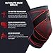 Uflex Athletics Knee Compression Brace for Men and Women - Non Slip Sleeve with Straps for Pain Relief, Meniscus Tear, Sports Safety in Basketball, Tennis - Single Wrap