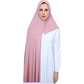 PeacePray Instant Jersey Hijab Scarf for Women, Pre-sewn Non-See Through Cotton Hijabs Muslim Head Scarfs