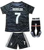 FCM 2019/2020 CR7 New #7 Cristiano Ronaldo Kids Soccer Jersey & Shorts Youth Sizes (New 2019/2020, 4-5 Years)
