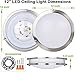 12 Inch Dimmable LED Ceiling Light, 15W [100W Equivalent] 1050lm 4000K BN Finish Saturn Flush mount Ceiling Lamps, ETL Listed for Hallway, Bathroom, Kitchen, Bedroom, Restroom, Walk In Closet