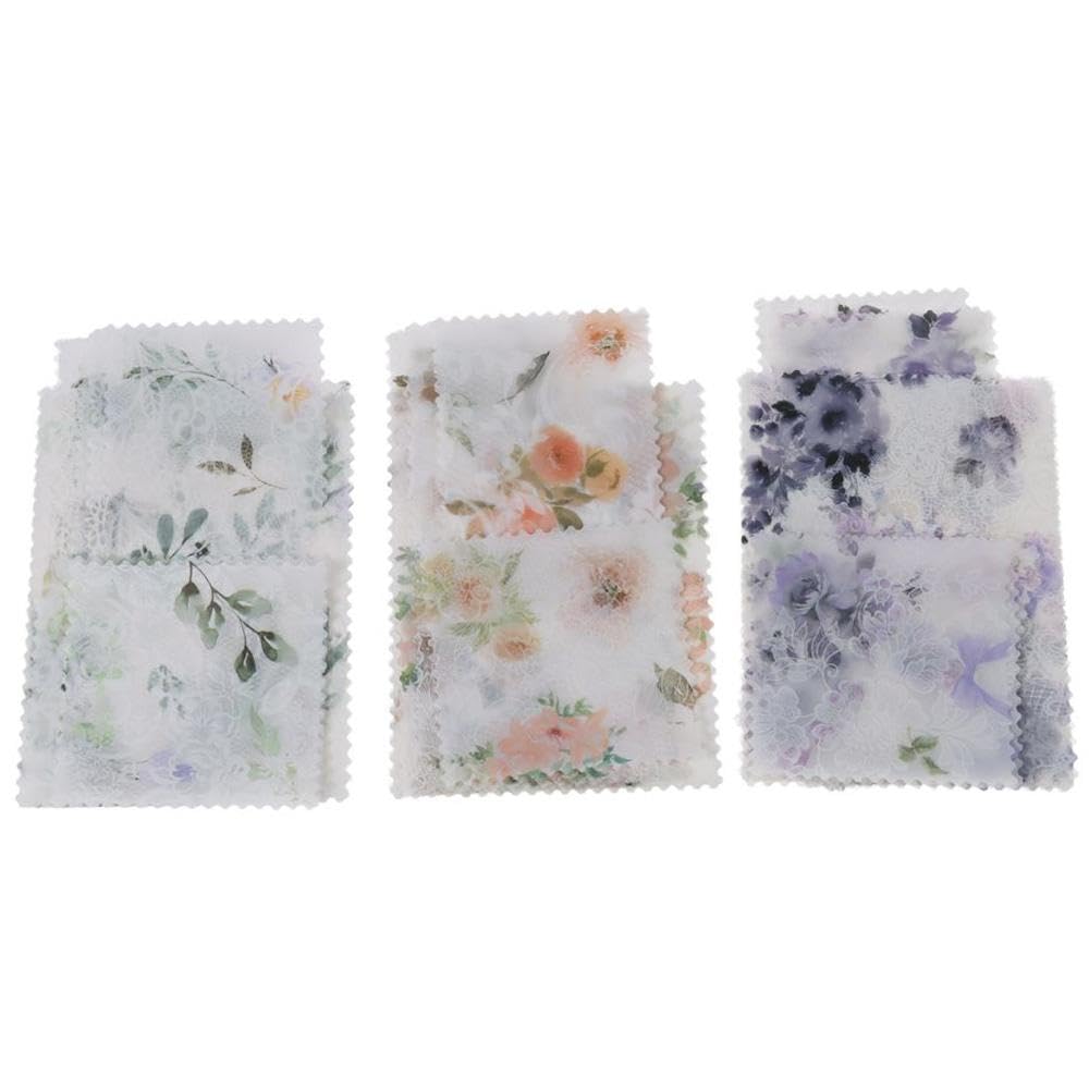 YYlingx 60PCS Lace Stickers Decorative Paper for DIY/Decor