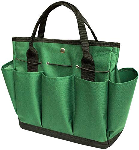 Namvo Garden Tools Storage Bag with Pockets, Durable Oxford Fabric Tote Bag, Gardening Kit for Women,Garden Tool Bag Green