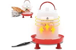 GIFANK 3L Chicken Waterer Heated for Winter Chicken Water Heater with Adjustable Leg Support 35W BPA-Free Heated Poultry Waterer Heavy Duty All in One Heated Waterer for Chicken Coop