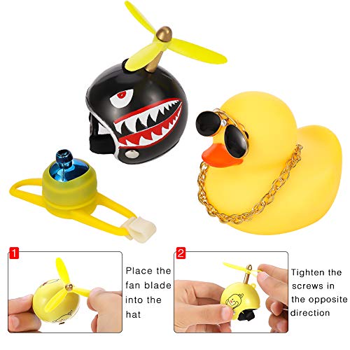 BKpearl 4 Pack Duck Bike Bell, Cute Bicycle Bell Kids Bike Horn for Kids Toddler Children Adults Sport Outdoor