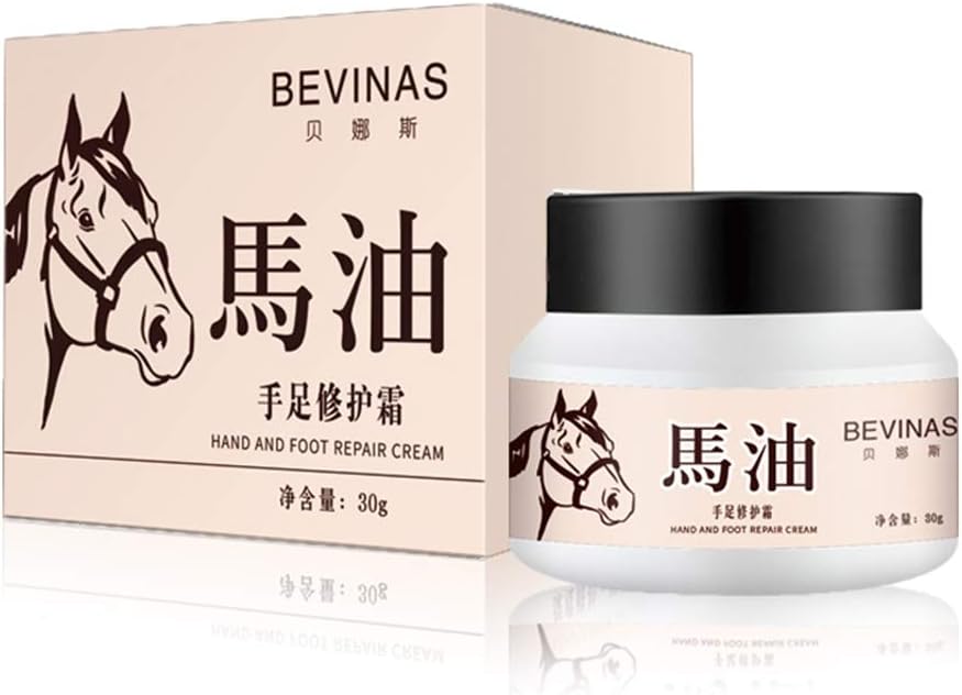 Allbestaye Horse Oil Soft Hand Cream Foot Cream Whitening Nourishing Dry Cracked Skin Anti-Aging