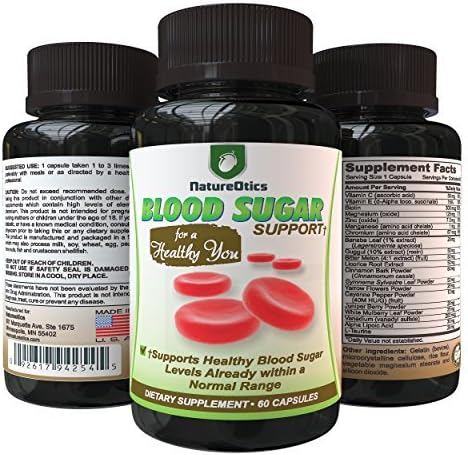 Blood Sugar Support for Diabetes Management, Maintain healthy levels that are in the normal range. 60 Count by NatureOtics by NatureOtics