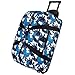 Wildkin Rolling Duffel Bag, Features Telescopic Handle and Moisture-Resistant Lining, Perfect for Sleepovers, Sports Practice, and Travel – Blue Camo