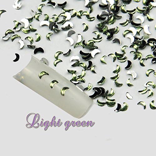 Fashion gallery New Arrival 10000pc/bag Moon Shape Pattern Hot sale Crystal 3D Nail Rhinestone Shiny Nail Art Tips Decoration Nail Tools