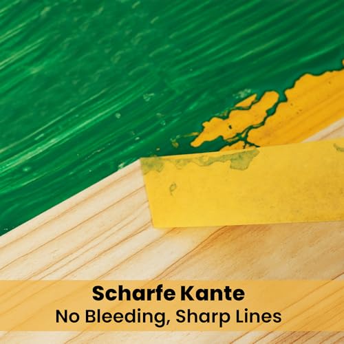 TAPEBEAR Goldband Klebeband Profi Malerkrepp 25mm x 50m, 5x Malerband Maler Abklebeband Gold Washi-Papier Selbstklebend für Innen Malerarbeiten, Lackieren und Renovierungen thumbnail 3