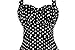 V Fashion Women's Rockabilly 50s Vintage Polka Dots Halter Cocktail Swing Dress, Black XXL