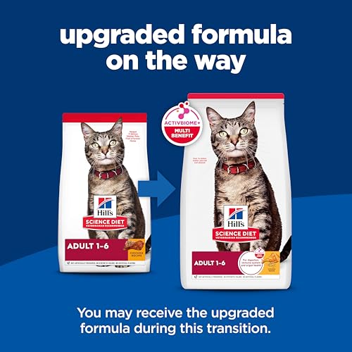 HILL’S SCIENCE DIET ADULT 1-6, ADULT 1-6 PREMIUM NUTRITION, DRY CAT FOOD, CHICKEN RECIPE, 16 LB BAG