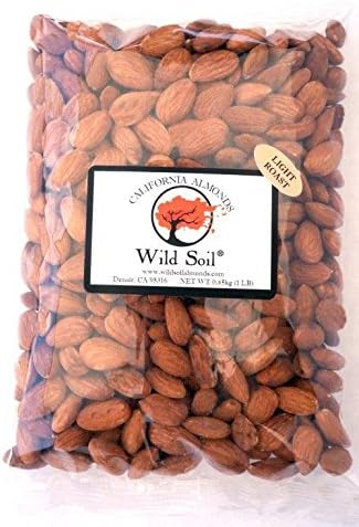 Wild Soil Almonds - Distinct and Superior to Organic, Steam Pasteurized, Probiotic, Light Roasted 3LB Bag