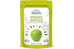 NATIERRA Nature's All Foods Organic Freeze-Dried Apples | Non-GMO & Vegan | 1.5 Ounce