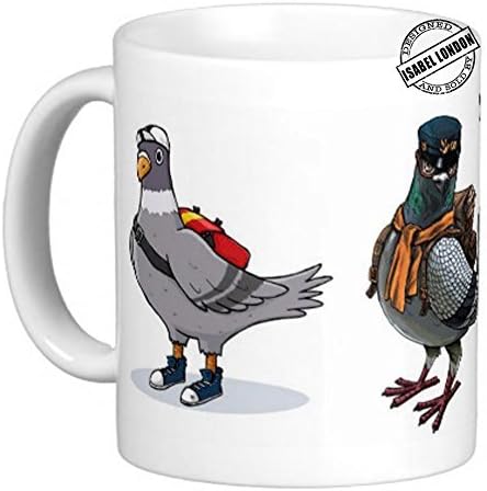 Personalised carrier-pigeon mug Cup Add any Name , Message &amp; Can Edit any Text on The Mug - IL7382 by Isabel London