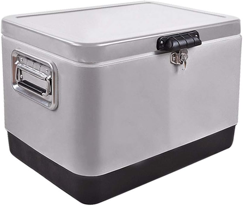 LIYANBWX Passive cool box 29L/ 50L Cooler and Warmer Mini Fridges stainless steel with Carry Handle Fully Insulated Food Grade Plastic Ideal for Camping Picnics Beach Trips
