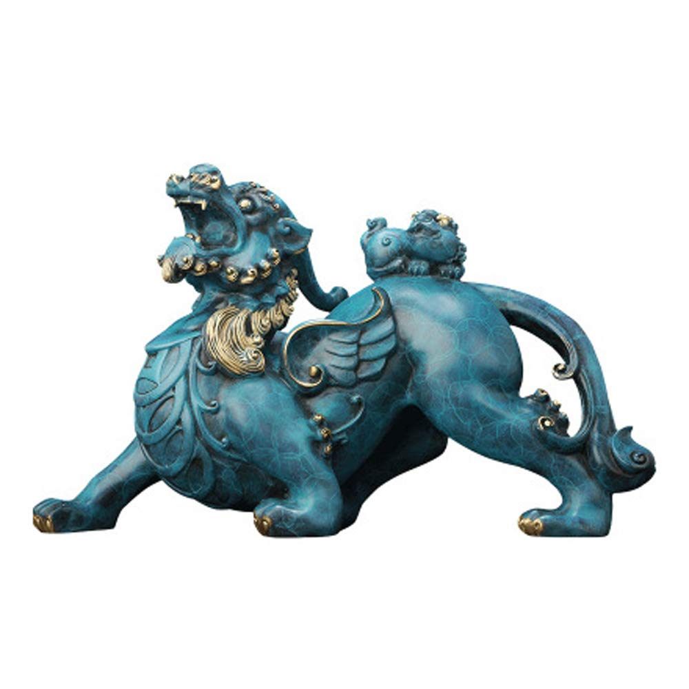 Amazon Com Lings Pixiu Piyao Statues Blue Pure Copper Guardian Amazon Com Lings Pixiu Piyao Statues Blue Pure Copper Guardian
