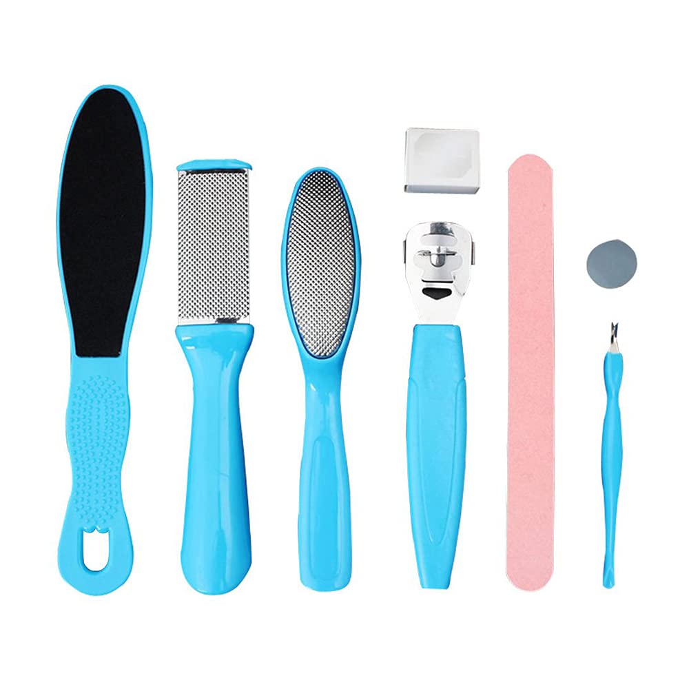 Pedicure Set GLAMZA 10pc Home Pedicure Kit - Foot Care Kit Includes Multiple Pedicure Tools - Foot Scraper, Foot File, Callus Remover, Foot Scalpel, Foot Grater & Hard Skin Remover Foot Blade