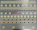 Go4Nails GG Inspired Nail Art Stickers Self Adhesive Decals 06 (Gold)