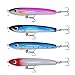 4 pcs Deep sea Wooden Pencil Fishing Lure Trolling Floating Bait 8.5 inch 105g by kmucutie