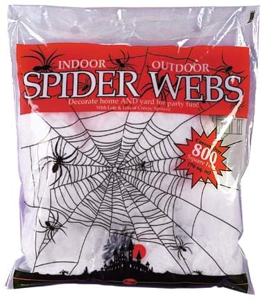 Fun World Super Stretch Spider Web for Halloween Indoor/Outdoor Decoration 8.4 oz 800sqft