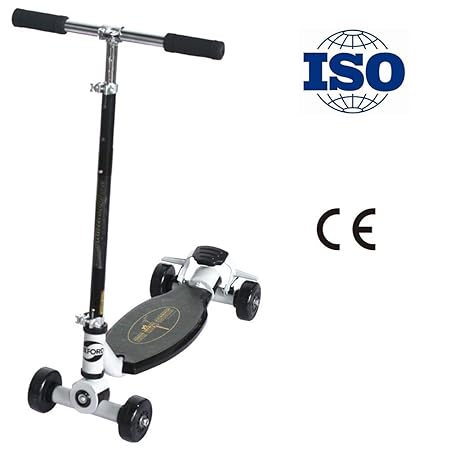RISILAYS Athletisch Vierrad-Drift-Roller Scooter Dreirad Mit Verstellbarem Lenker Kinderroller, Der Sichere Premium Faltbar B