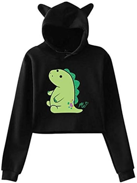 Moriah Elizabeth Me Merch Kawaii Hoodie for Girls Cat Ear Crop Top