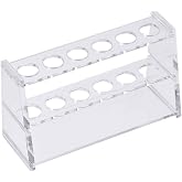 uxcell Acrylic Test Tube Holder Rack 6 Wells for 10ml Centrifuge Tubes Clear