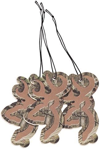 Browning Buckmark Leather Scent Air Freshener (Scented Die Cut Paper, Elastic Hang Cord, Set of 3) by SPG Outdoors