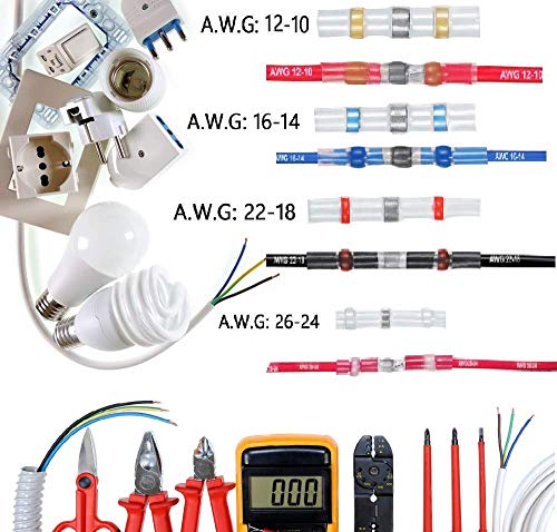 4 NORATECH+Solder+Connectors+150pcs+Waterproof