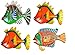 Set 4 Large Beautiful Unique Fish Metal Hanging Wall Art.