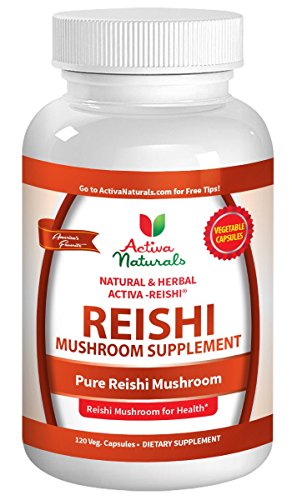 Activa Naturals Reishi Mushroom Supplement - 120 Veg. Capsules with Pure Ganoderma Lucidum Mushrooms Extract Powder to Provide Supplements for Immune System and Heart Health Support