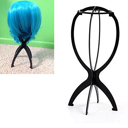 image for Fadyshow Cosplay Tool Portable Wig Stand Hairpieces Holder Wig Dryer H
