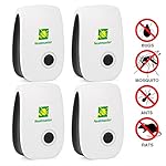 Neatmaster Ultrasonic Pest Repeller - Electronic Pest Control Plug In-Pest Repellent for Insects -Mice ,Roaches ,Bugs , fleas , Mosquitoes and Spiders - Set of 4