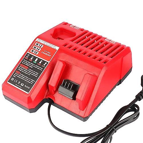 Waitley M12 & M18 Quick Li-ion Battery Charger for Milwaukee 12V-18V