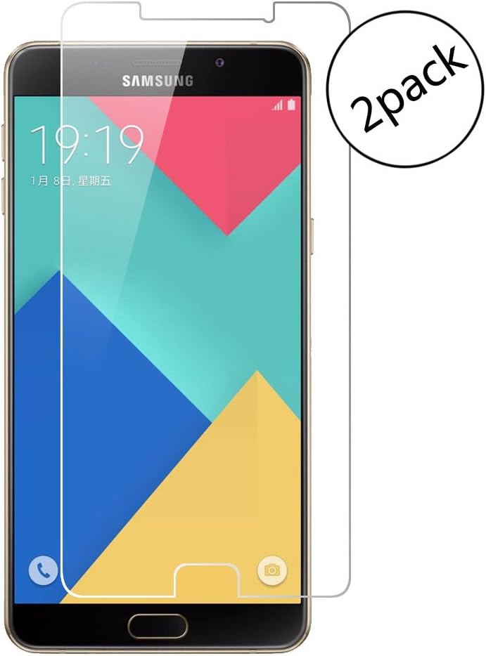 [2 Pack] Samsung Galaxy A7 2016 Screen Protector, Wrcibo Premium Ultra-Thin 0.26mm Tempered Glass Screen Protector Screen Cover Guard for Samsung Galaxy A7 2016