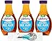 Wholesome Organic Blue Agave Nectar, Syrup, Low Glycemic Sweetener, Gluten Free, Non GMO, 23.5 Fluid Ounce Bottle (Pack of 3) - with By The Cup Measuring Spoon