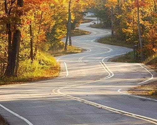 Photographs - Winding Road photo print, Door County landscape art photography, fall picture on paper or canvas, 5x7 to 24x36 inches large wall décor