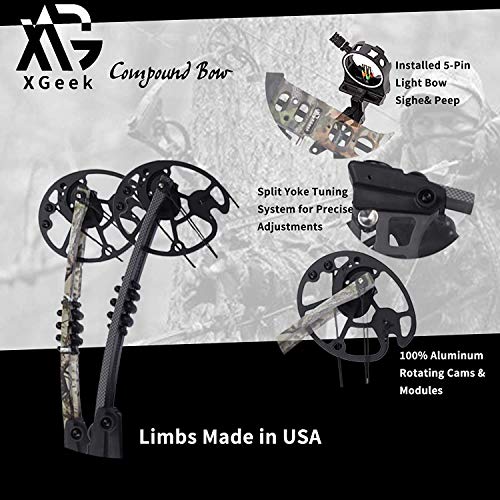 XGeek Compound Bow and Arrow kit, Hunting & Target Bow, with All