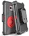 BENTOBEN Case for Samsung S7, S7 Case, 4in1 Hybrid Shockproof Heavy Duty Rugged Full Body Protective Cover Built-in Rotating Kickstand Swivel Belt Clip Holster Case for Samsung Galaxy S7- Black/Red