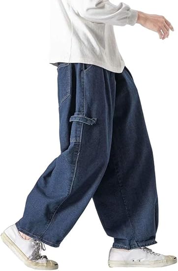 Amazon Yayokya デニムパンツ 男女兼用 大きいサイズ 21新品 ジーンズ メンズ ゆったり ワイド ジーンズ デニム パンツ 袴パンツ ストレート デニム パンツ カジュアル ジーンズ 通販