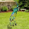 Oritty Standing Peacock Statue Garden Decor for Indoor Outdoor Patio Sculpture, Lawn Garden Statue, Metal Bird Yard Art…