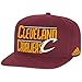 NBA Cleveland Cavaliers Men's High Box Flat Brim Snapback Cap, One Size, Burgundy