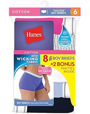 Women's Cool Sporty Boy Brief P6+2 free (Bonus Pack)
