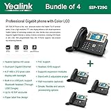 Yealink SIP-T29G Bundle of 4 Enterprise 16 Line HD IP Phone PoE support, No PSU